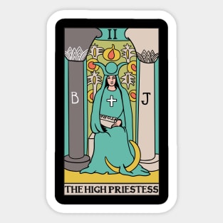 The High Priestess Tarot Card - Witchy Magic Sticker